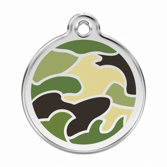 Red Dingo Camo Pet ID Dog Tags