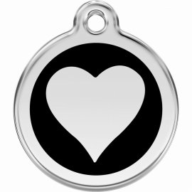 Red Dingo Heart Pet ID Dog Tags