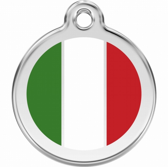 Red Dingo Italian Flag Pet ID Dog Tags