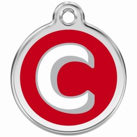 Red Dingo Alphabet Tag Letter C Pet ID