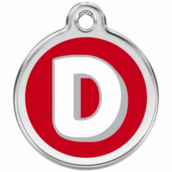 Red Dingo Alphabet Tag Letter D Pet ID