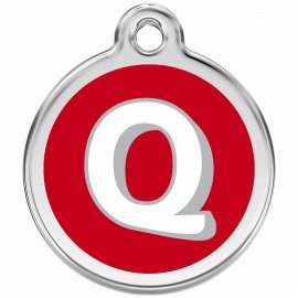 Red Dingo Alphabet Tag Letter Q Pet ID