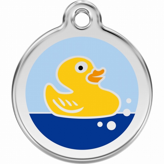 Red Dingo Rubber Duck Pet ID Dog Tags