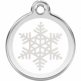 Red Dingo Snowflake Pet ID Dog Tags