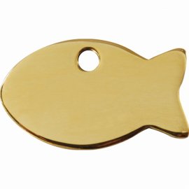 Red Dingo Brass Fish Pet ID Cat Tags