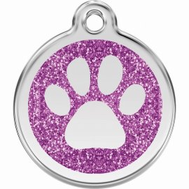 Red Dingo Glitter Paw Print