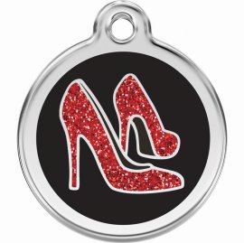 Red Dingo Glitter Heels Pet ID Dog Tags