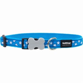 White Star On Turquoise Dog Collar