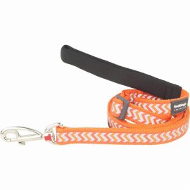 Reflective Ziggy Orange Dog Leash